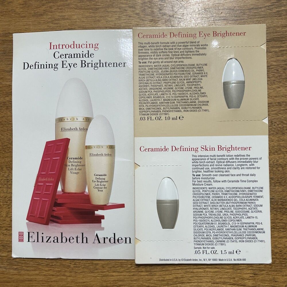 Elizabeth Arden Ceramide Defining Skin & Eye Brightener 2ea. Samples‎